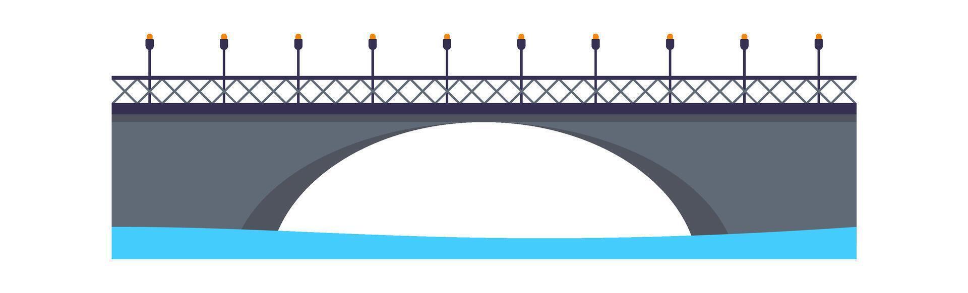 Bridge construction flat icon Architecture element vector