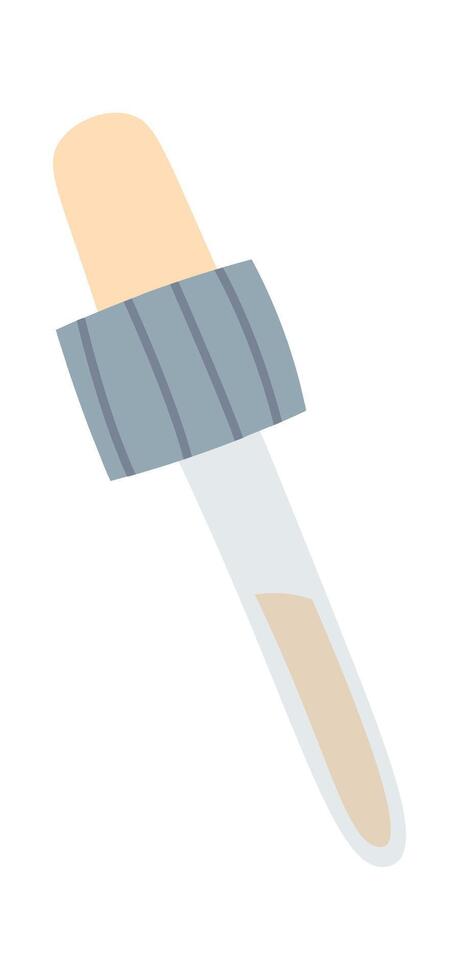 Essential oil in pipette flat icon Aromatherapy spa procedure vector
