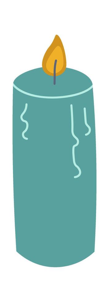 Decorative scented candle flat icon Aromatherapy Flat Illustration vector