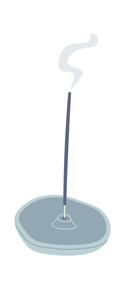 Aroma smoke stick flat icon Aromatherapy vector