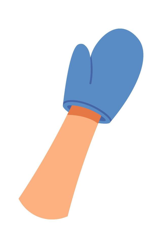 Oven mitts flat icon Kitchen insulated glove vector