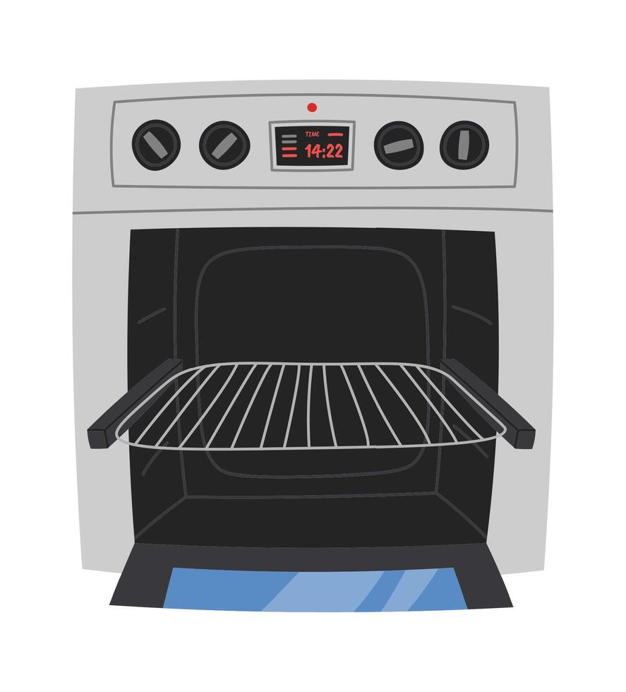 Electric cooking oven flat icon Kitchen utensil vector