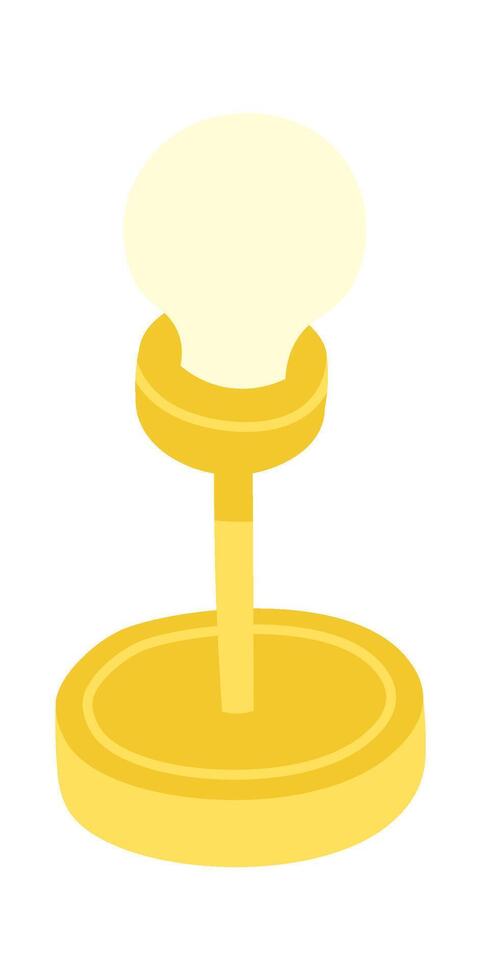 Decorative table lamp flat icon Electric lantern for interior decor vector