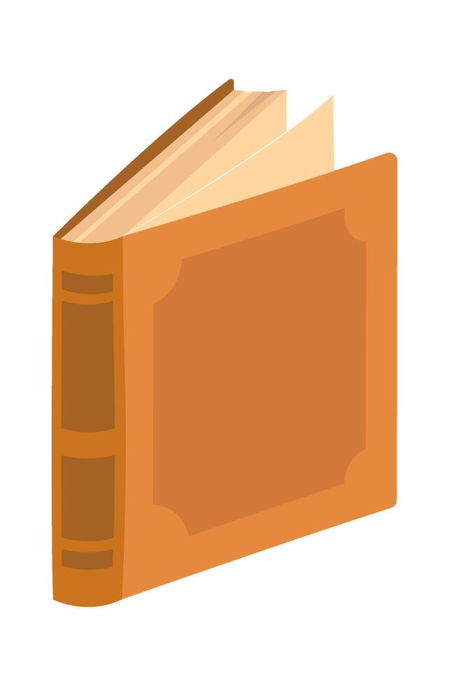 Open old book flat icon Vintage manuscript vector