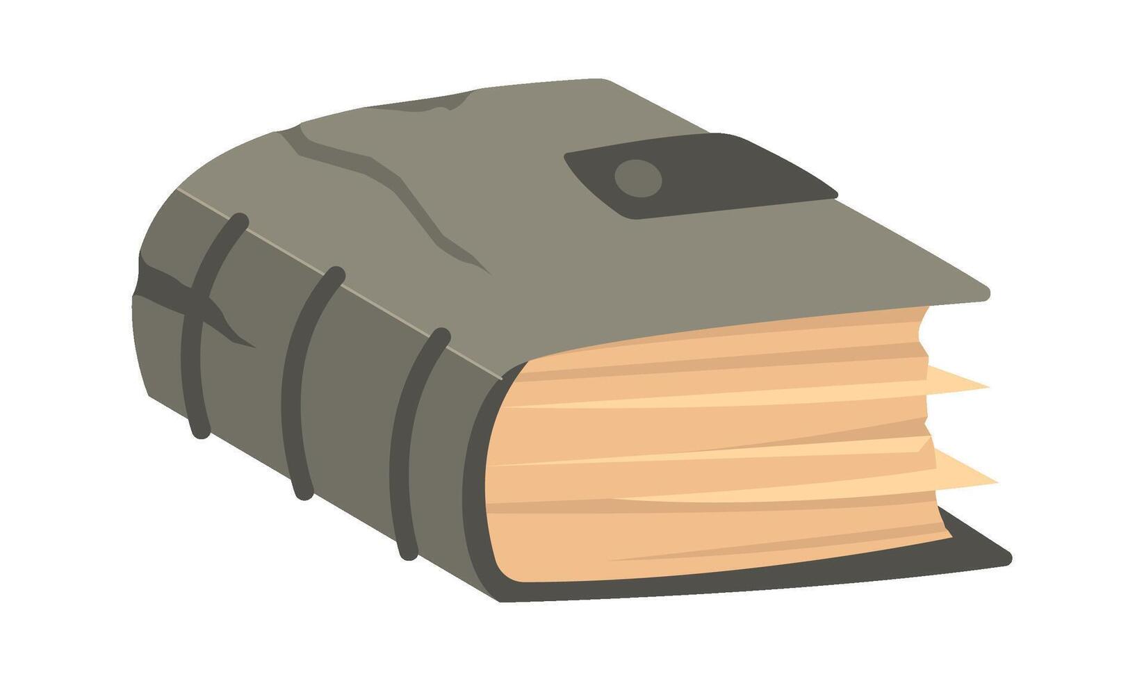 Ancient book flat icon Old manuscript vector