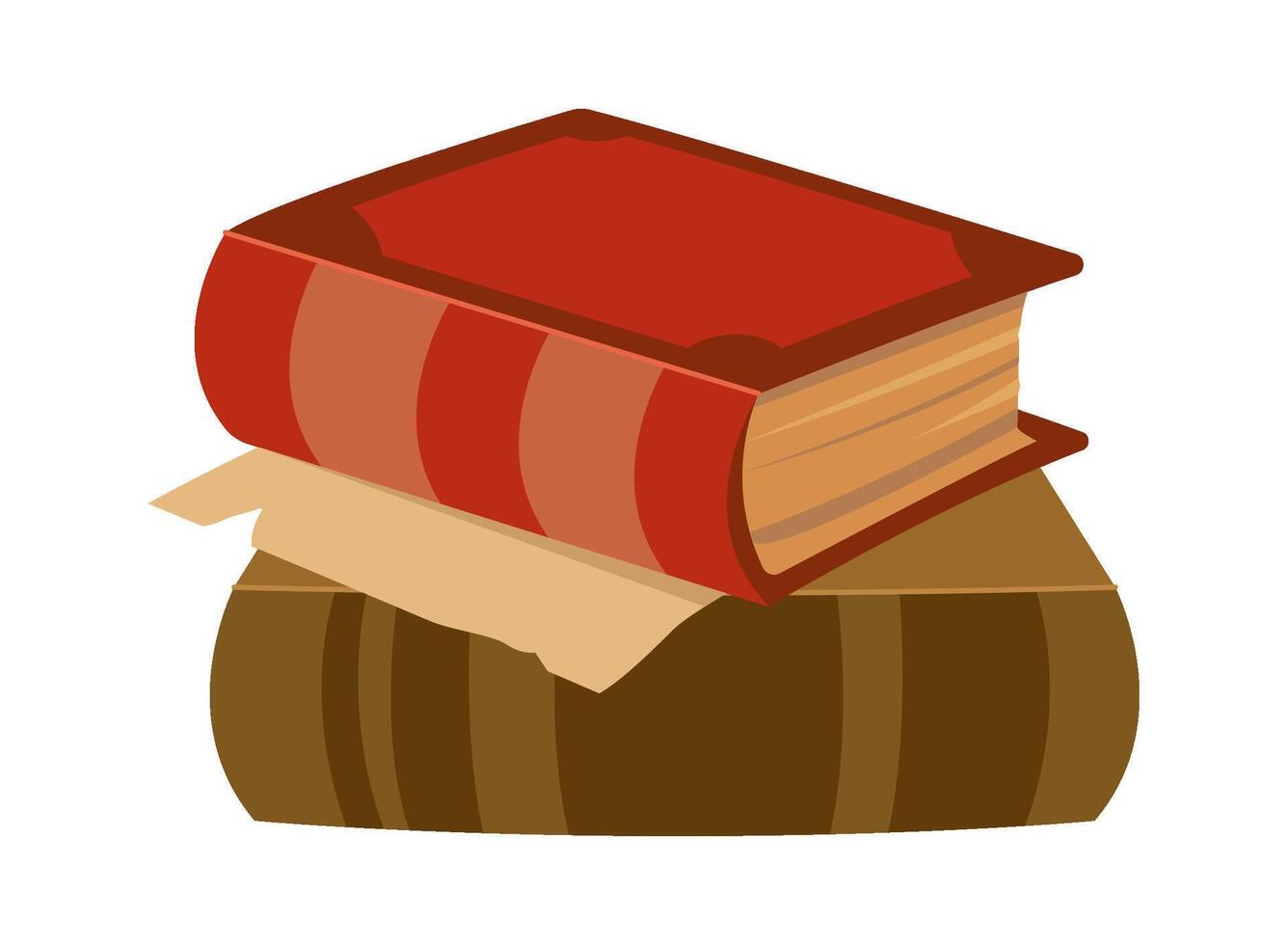 Old books flat icon Antique manuscripts Library Flat Illustration Icon vector