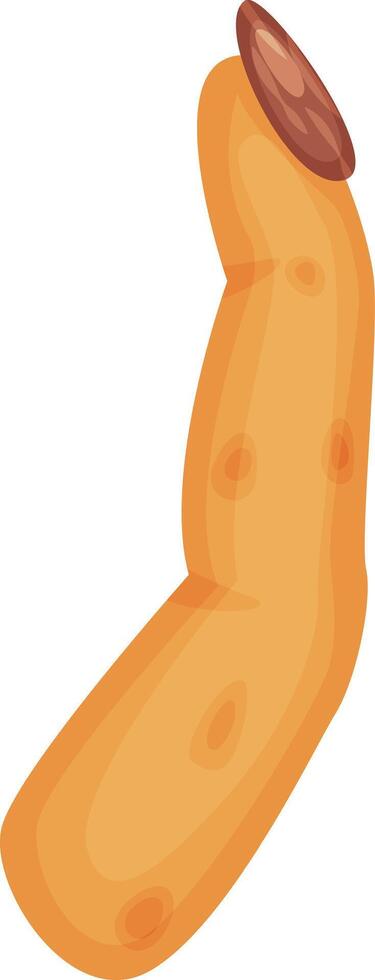 Cartoon illustration depicting a damaged finger with a bruised nail, highlighting the need for medical care, set against a clean white background vector