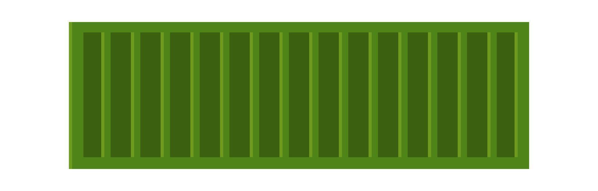 Metal freight wagon flat icon Logistic on railroad vector