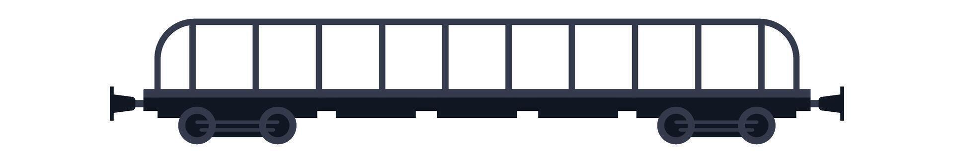 Metal fence for freight wagons flat icon Transportation vector
