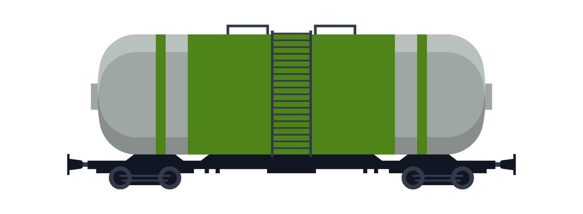 Freight wagon Tank car with ladder flat icon Illustration vector