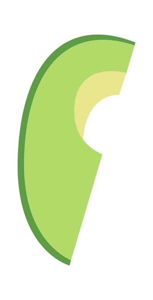 Avocado slice flat icon Healthy vegetable vector