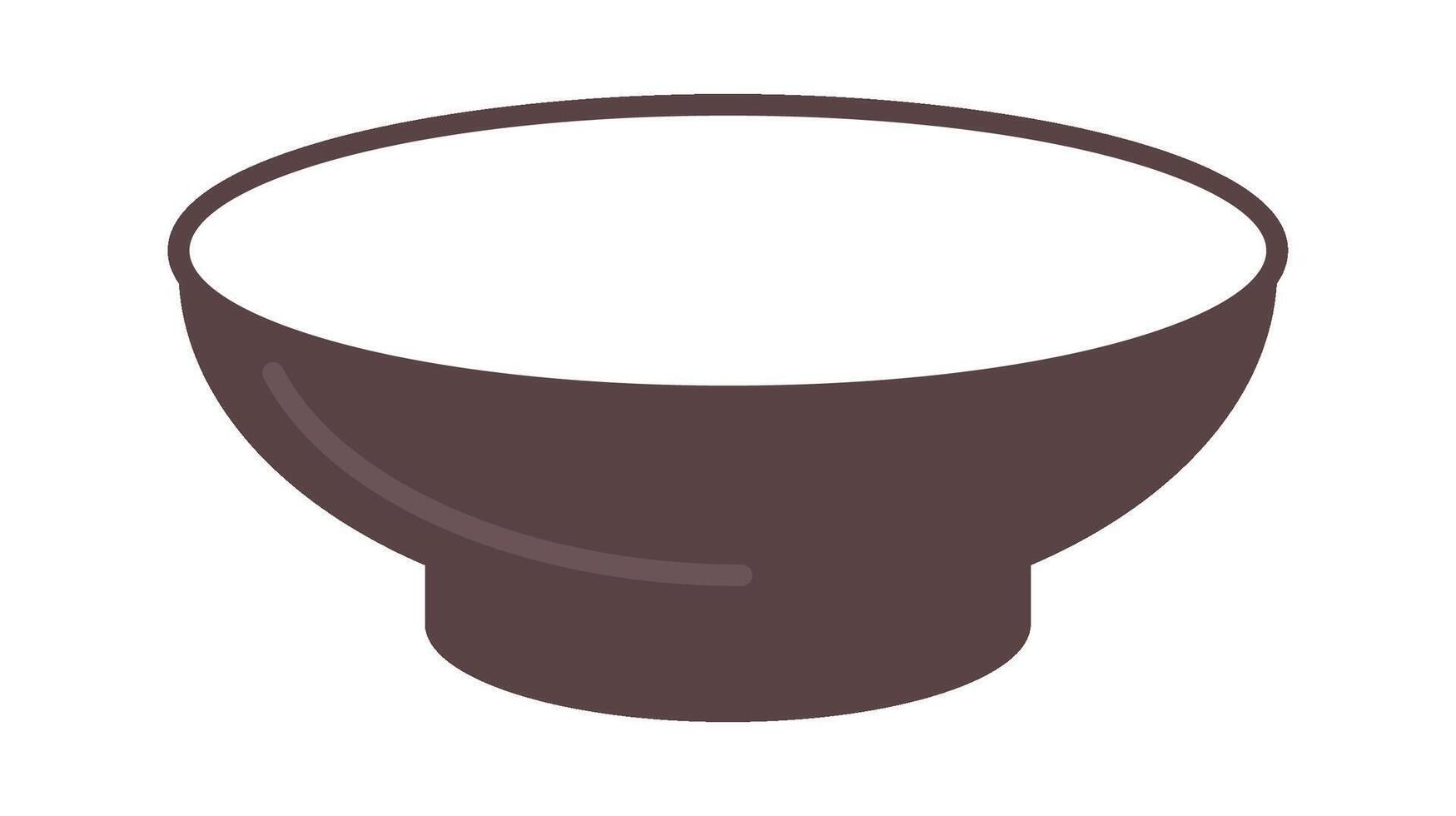 Special dishware for asian food flat icon Kitchen utensil Drawn Icon vector