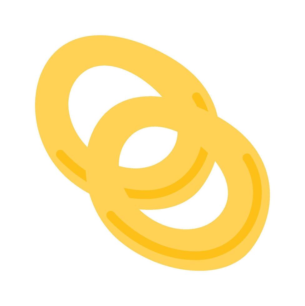 Fried onion circles flat icon Tasty asian food vector