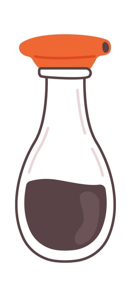 Traditional Asian food soy sauce flat icon vector