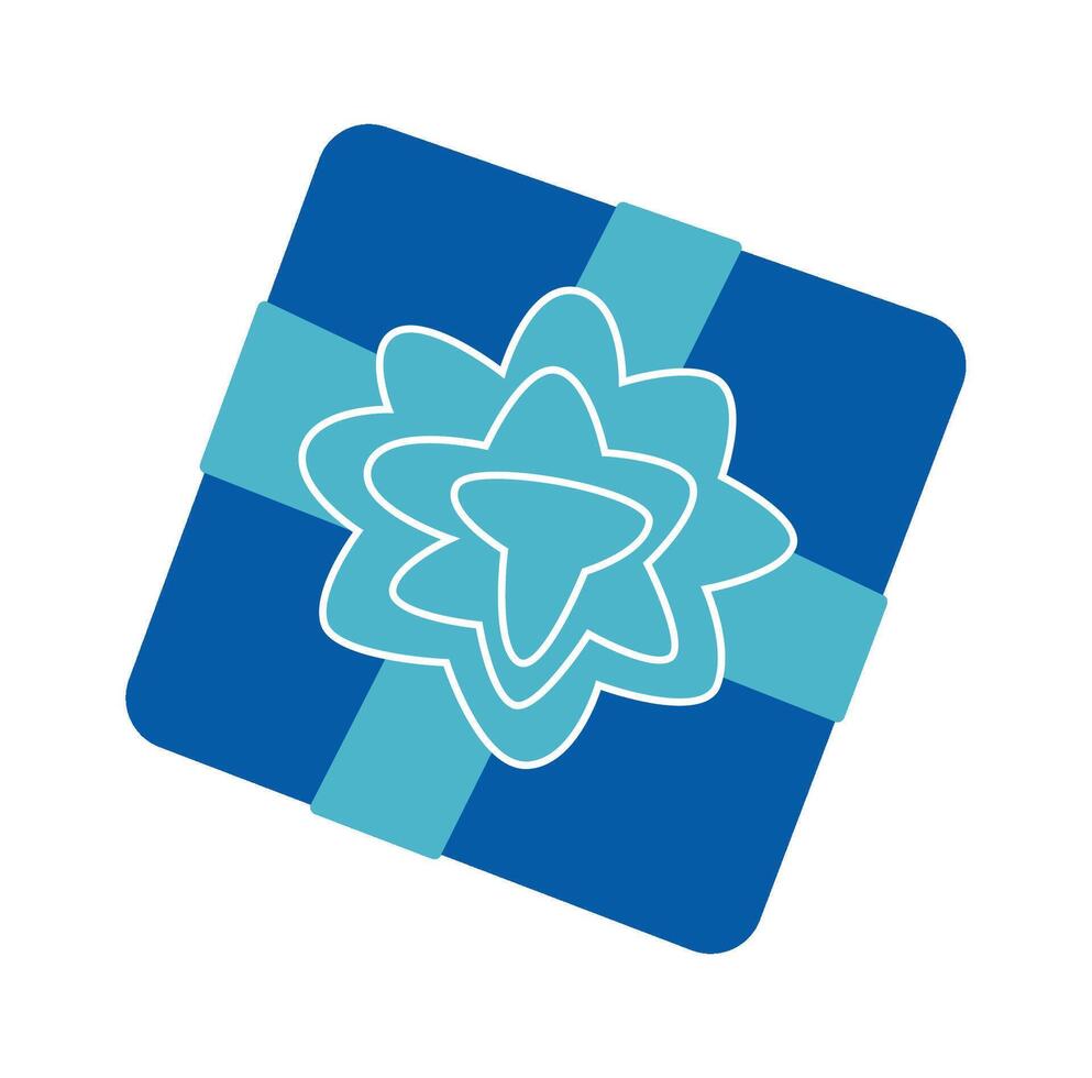 Present for hanukkah flat icon Symbol of jewish holiday vector