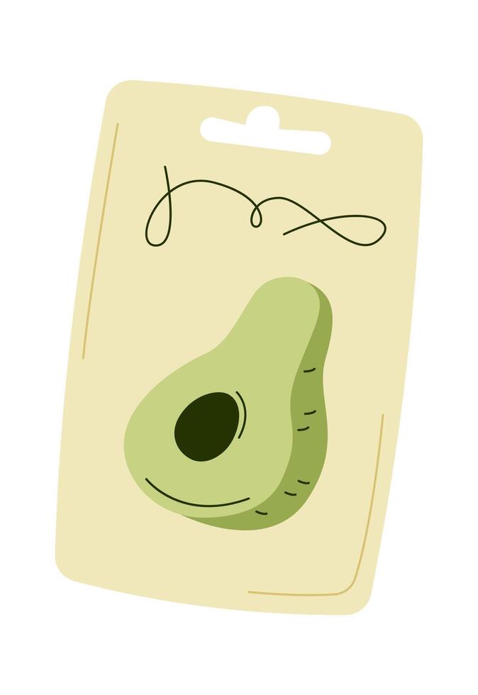 Avocado seeds in plastic package flat icon vector