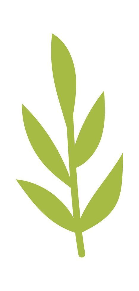 Leaf flat icon Herb cultivated in greenhouse Flat Illustration Icon vector