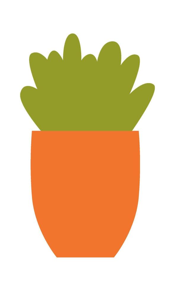 Houseplant in ceramic pot flat icon Greenhouse Illustration vector