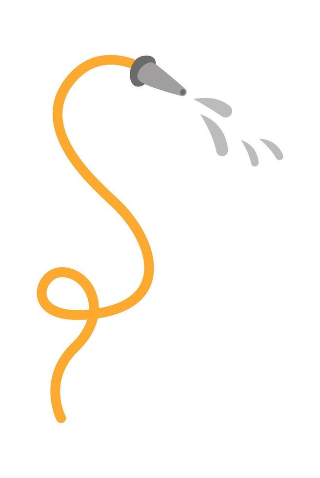 Garden hose for watering plants flat icon vector