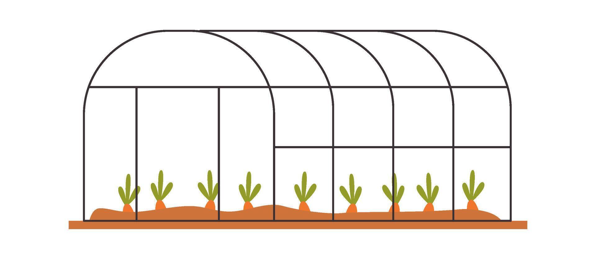 Greenhouse for cultivation vegetables flat icon Farming vector