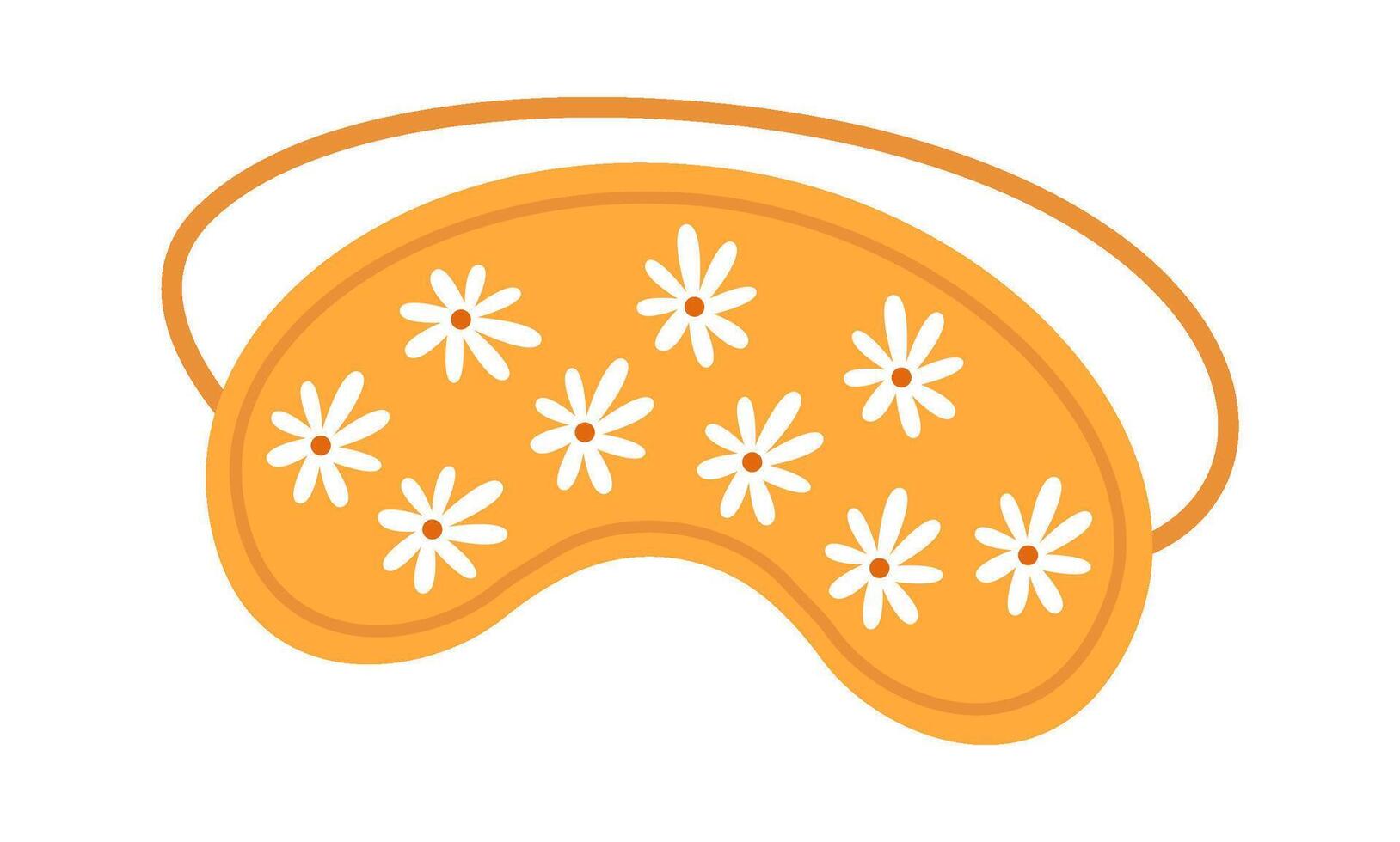 Sleeping mask flat icon Cute fabric for night eye accessory Flat Illustration vector