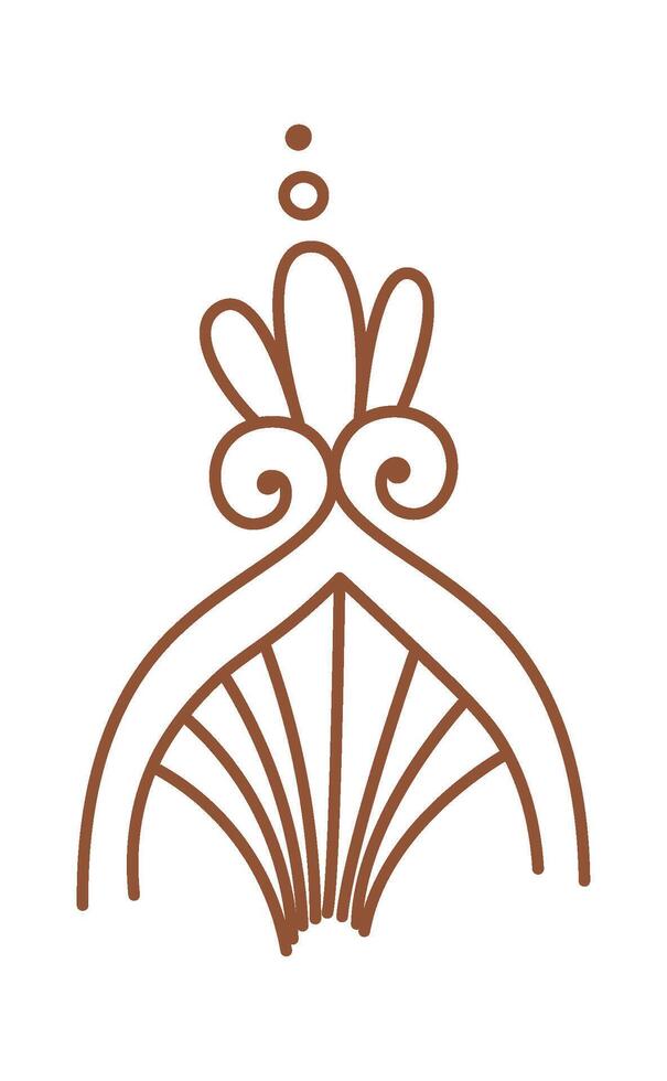 Mehendi flat icon Indian body art ornaments Decoration Flat Illustration Icon vector