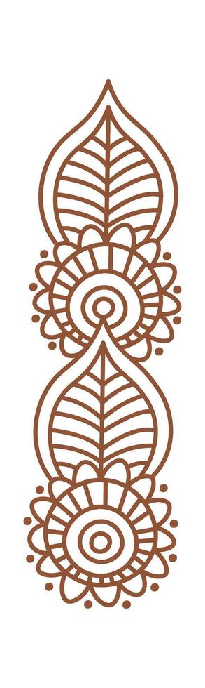 Mehendi flat icon Indian body art and temporary skin decoration Flat Illustration vector