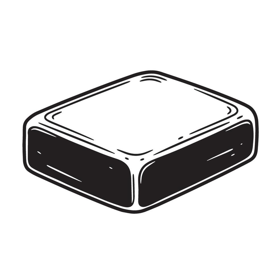 Black rectangular object with rounded corners white vector