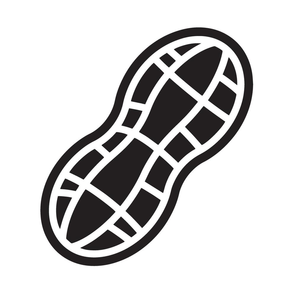 Black peanut shell graphic white vector