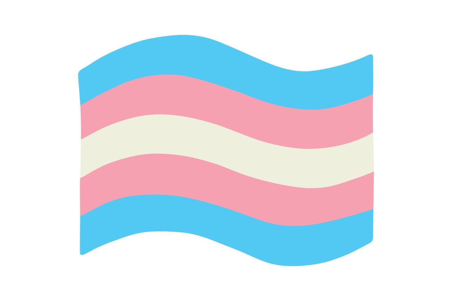 two Colorful Transgender pride flag Happy pride day LGBTQ community Pride Month hand drawn doodle for posters, stickers, logo, cards vector