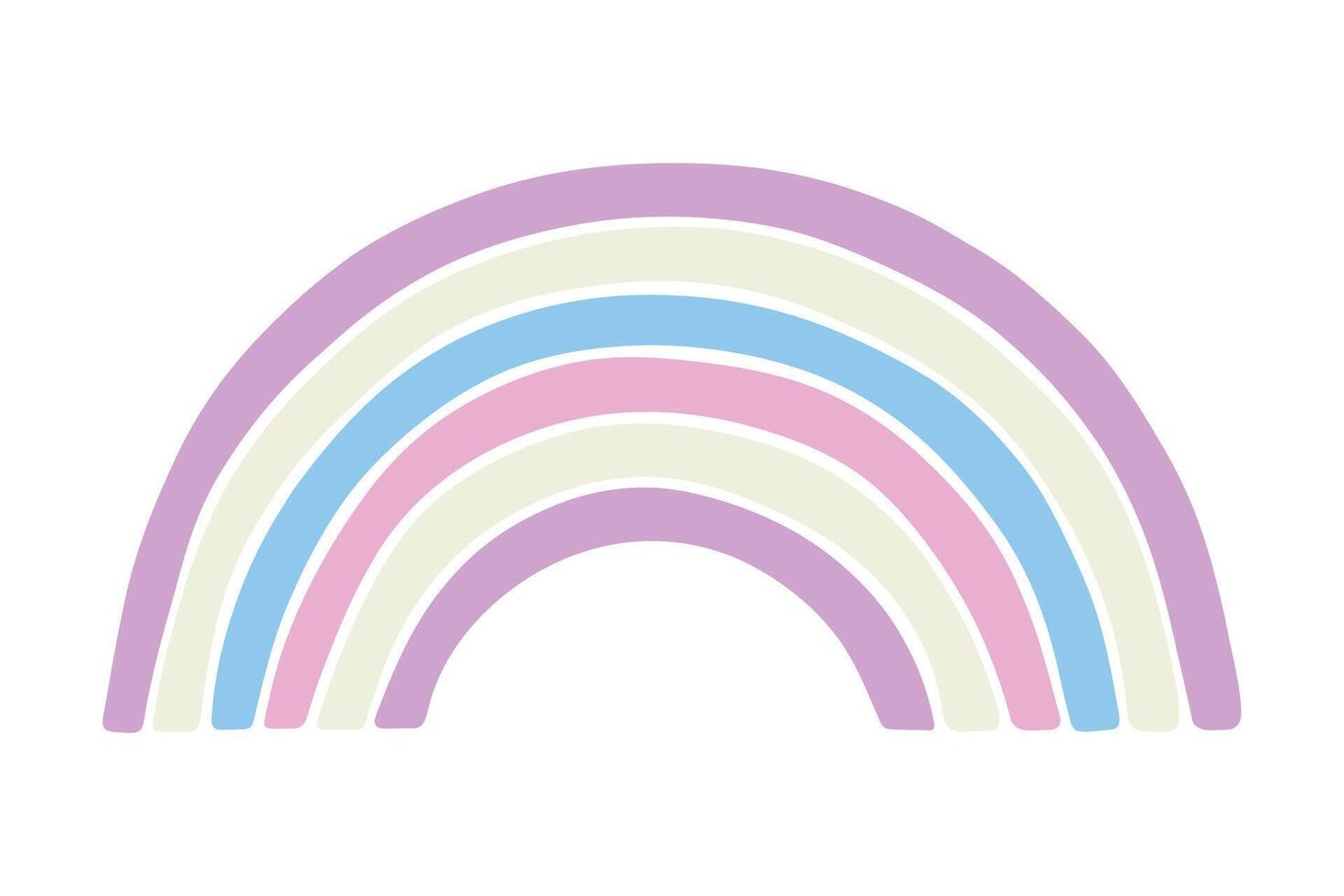 two Colorful rainbow shape Intersex pride flag Happy pride day LGBTQ community Pride Month hand drawn doodle for posters, stickers, logo, cards vector