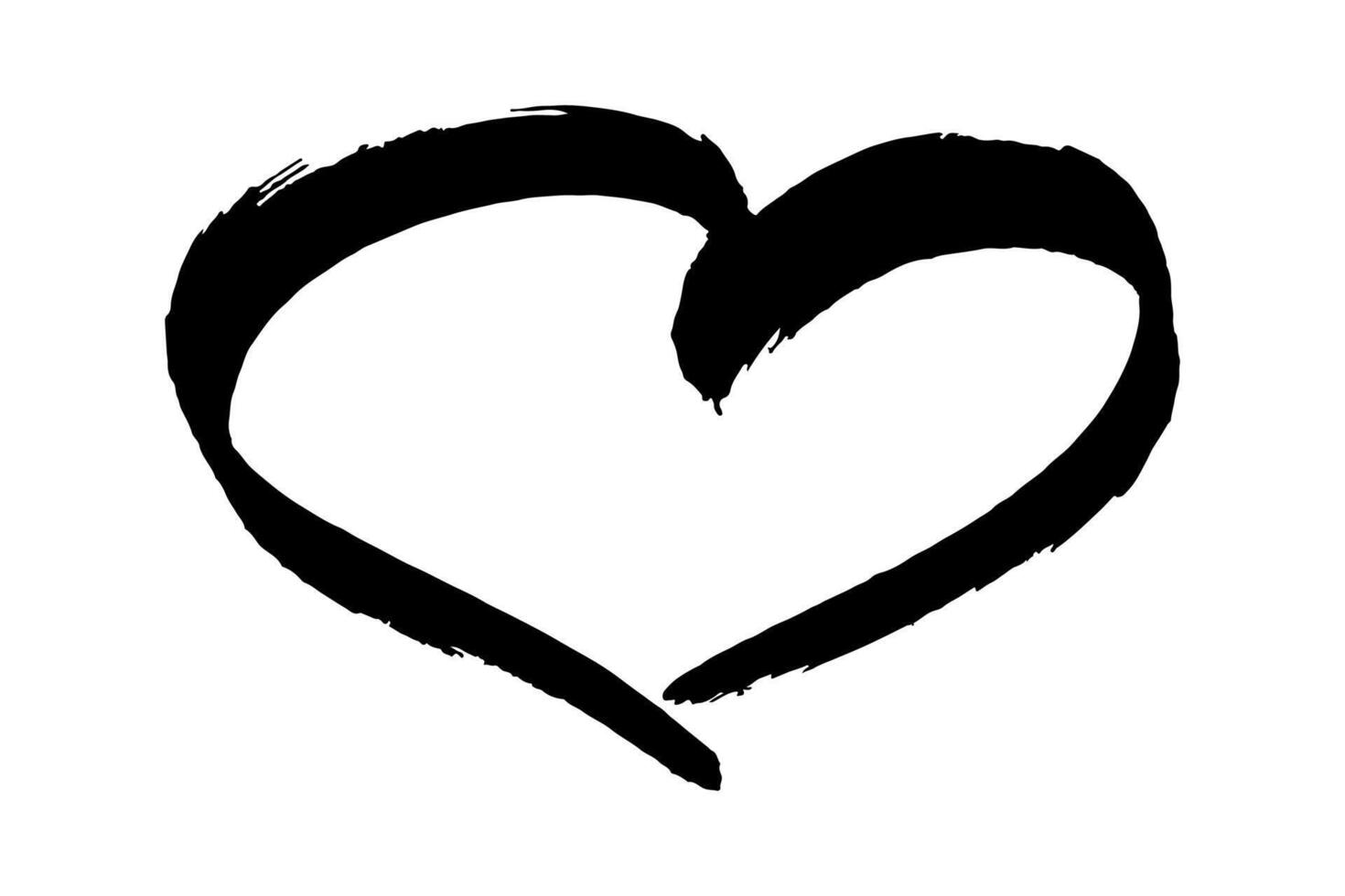 Simple hand drawn heart drawing illustration Scribble heart doodle Love clipart fifty-four vector