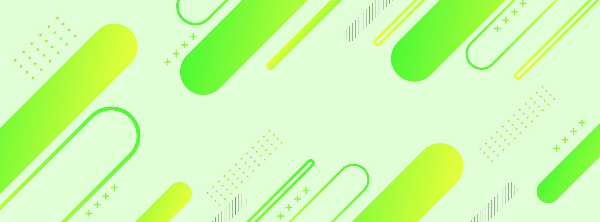 Clean geometric background with elongated shapes in fresh green, perfect for eco-friendly themes, banners, and social media graphics. vector