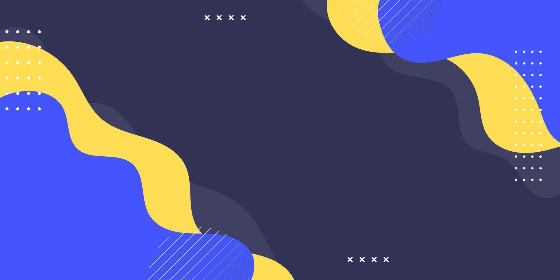 Flat abstract background with bold wave and dark tones. vector