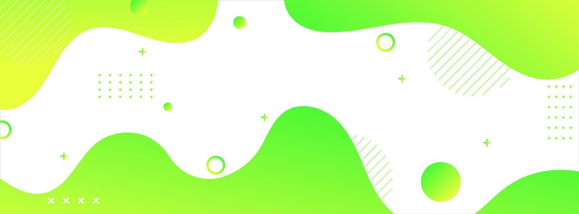 Bright green and white abstract background with wavy organic shapes. Suitable for eco-themed projects, posters, and social media. vector