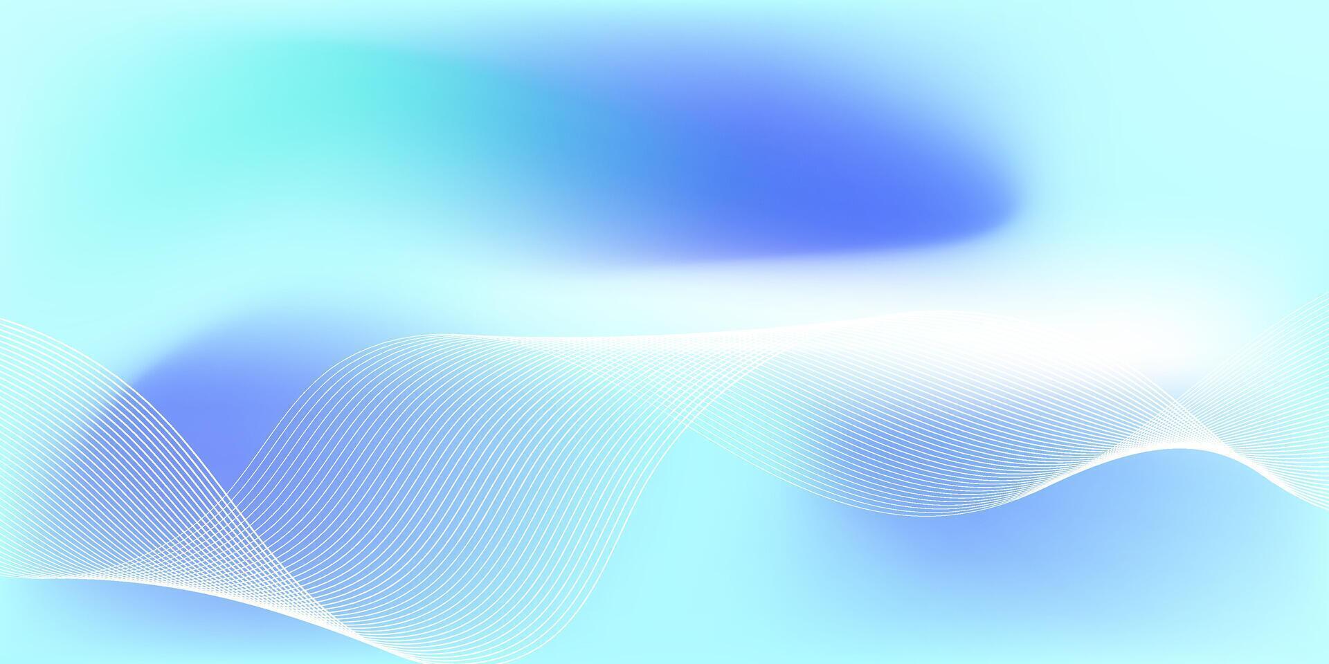 Light blue and cyan blurred gradient background with smooth flow effect. Perfect for app UI, landing pages, and digital banners. vector