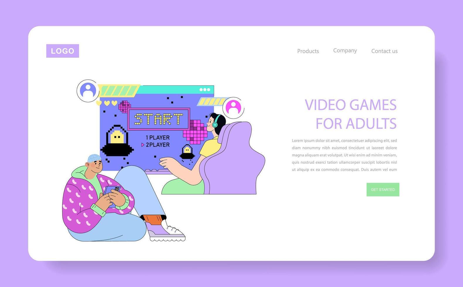 Adults playing video games together vector