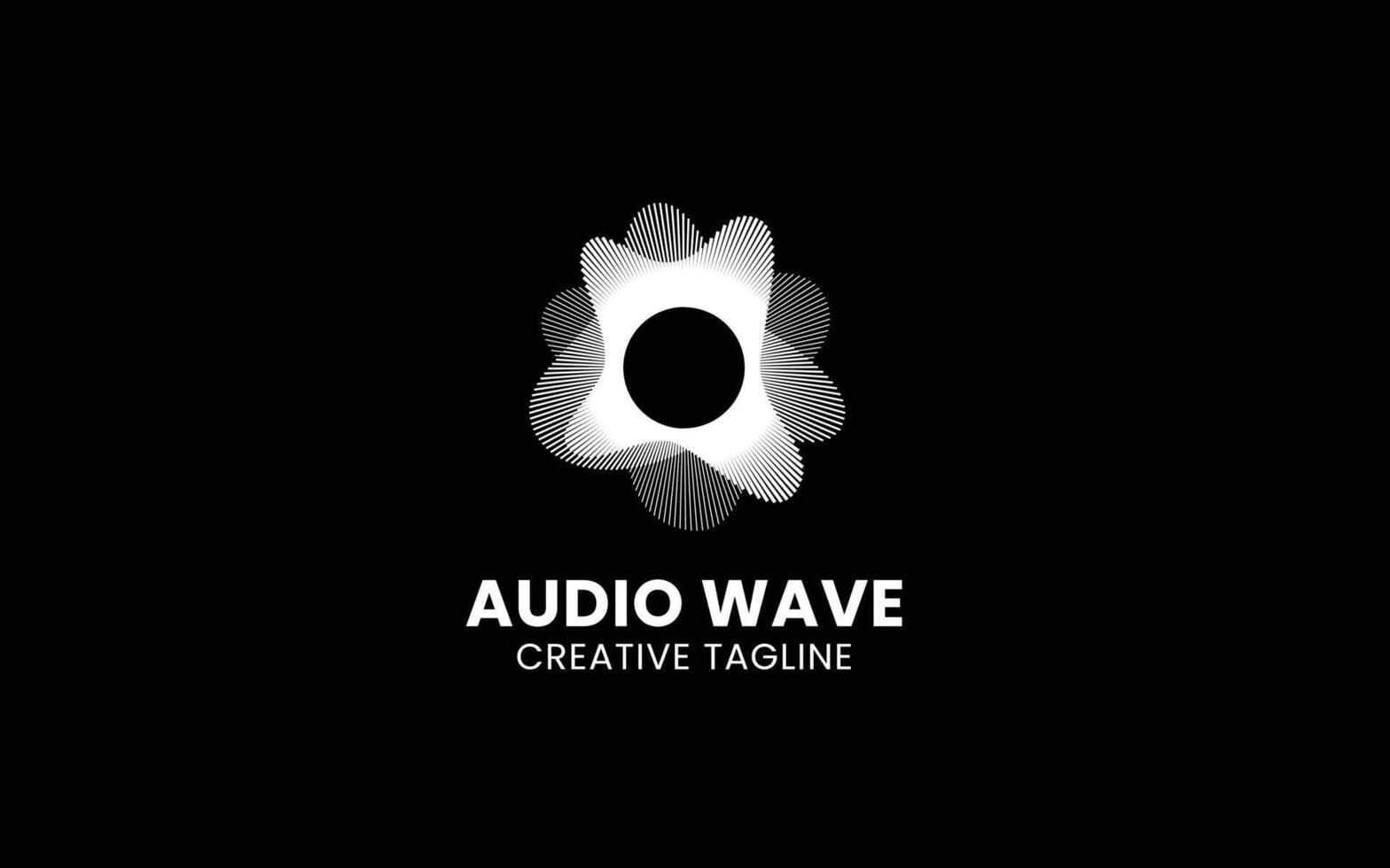 Audio wave logo design vector