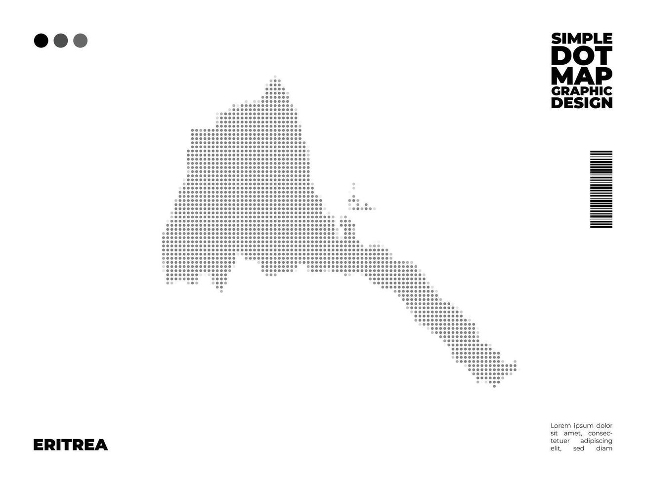 Eritrea minimalist dot map design use for infographic element vector