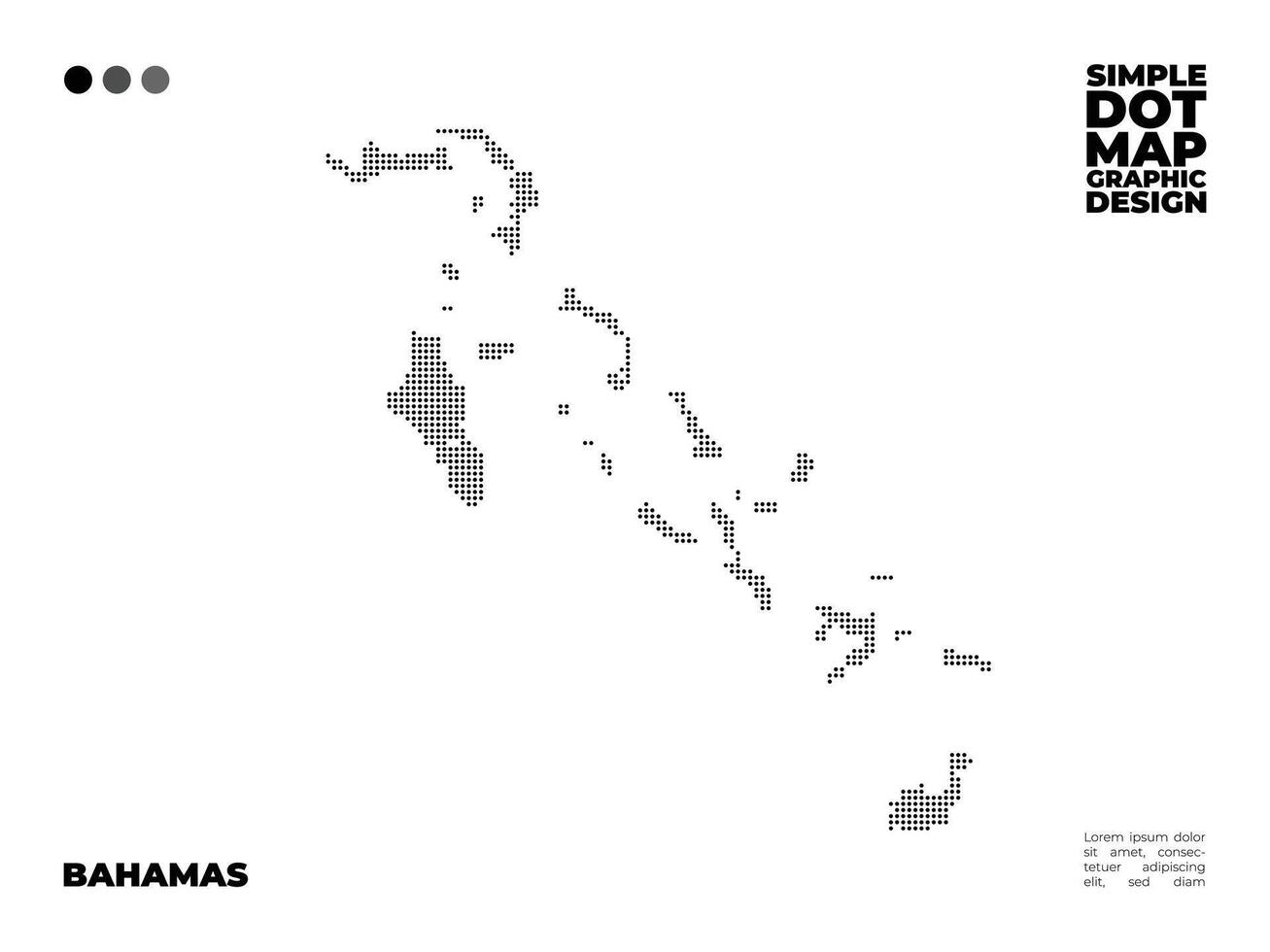 Bahamas minimalist dot map design use for infographic element vector