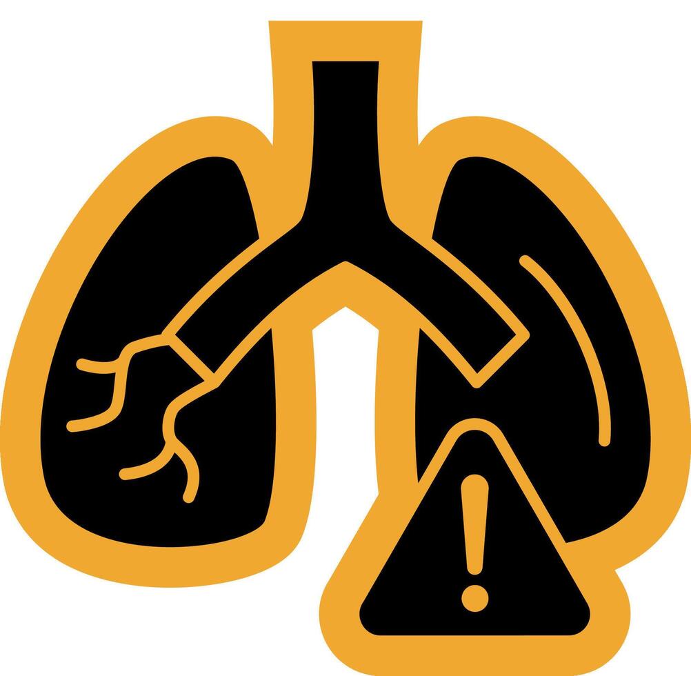Lung XRay Infection View vector