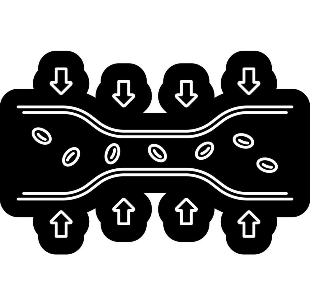 Reduced Blood Flow Icon vector