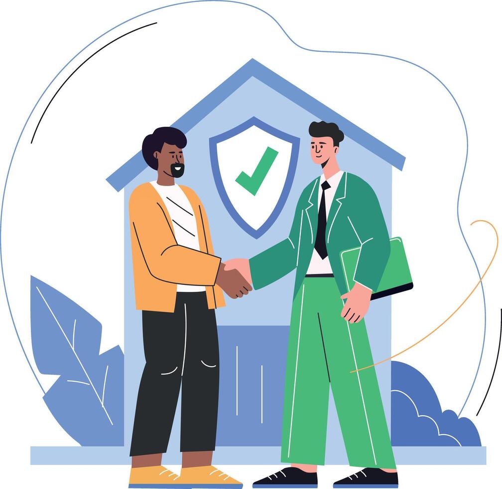 Handshake between two business partners vector