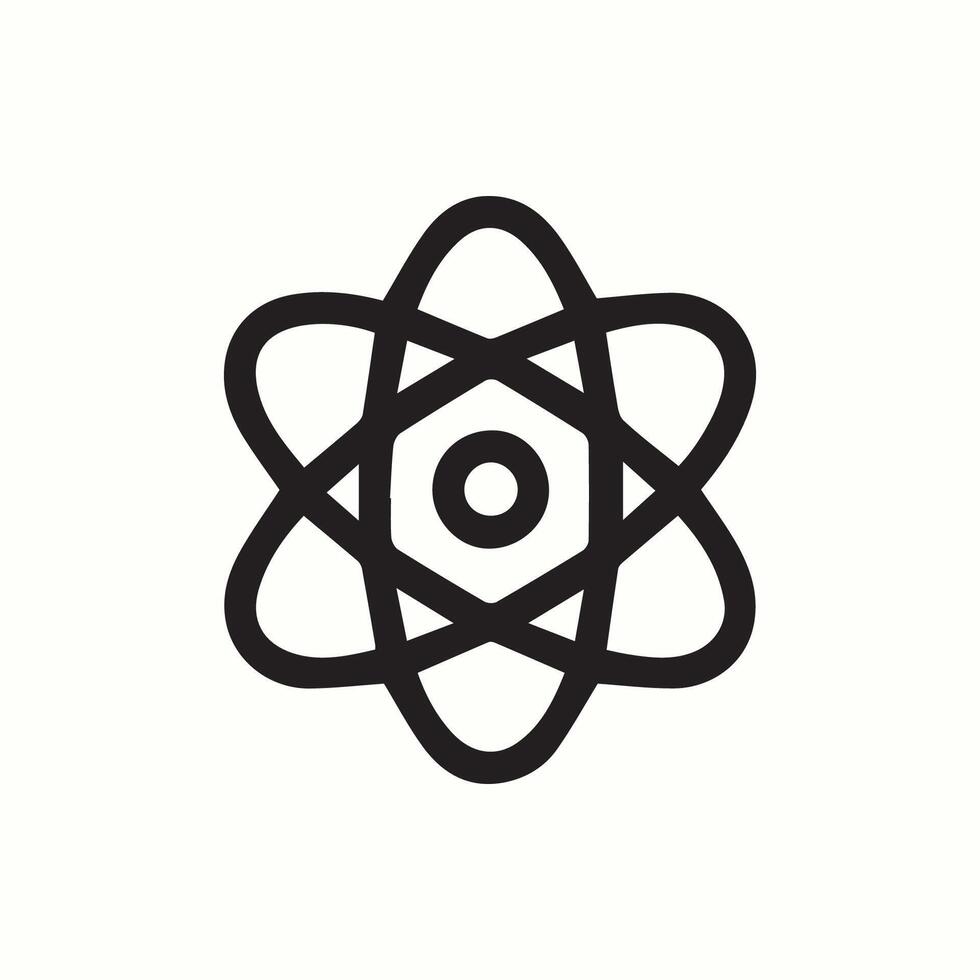 Discover the Structure of Matter an Atom Icon Showcasing Science vector