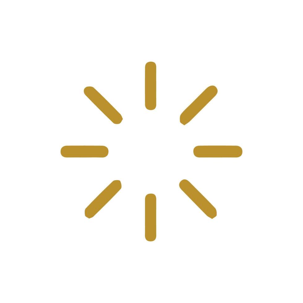 Golden Radial Starburst Icon a Vibrant Digital Symbol for Light and Energy Display vector