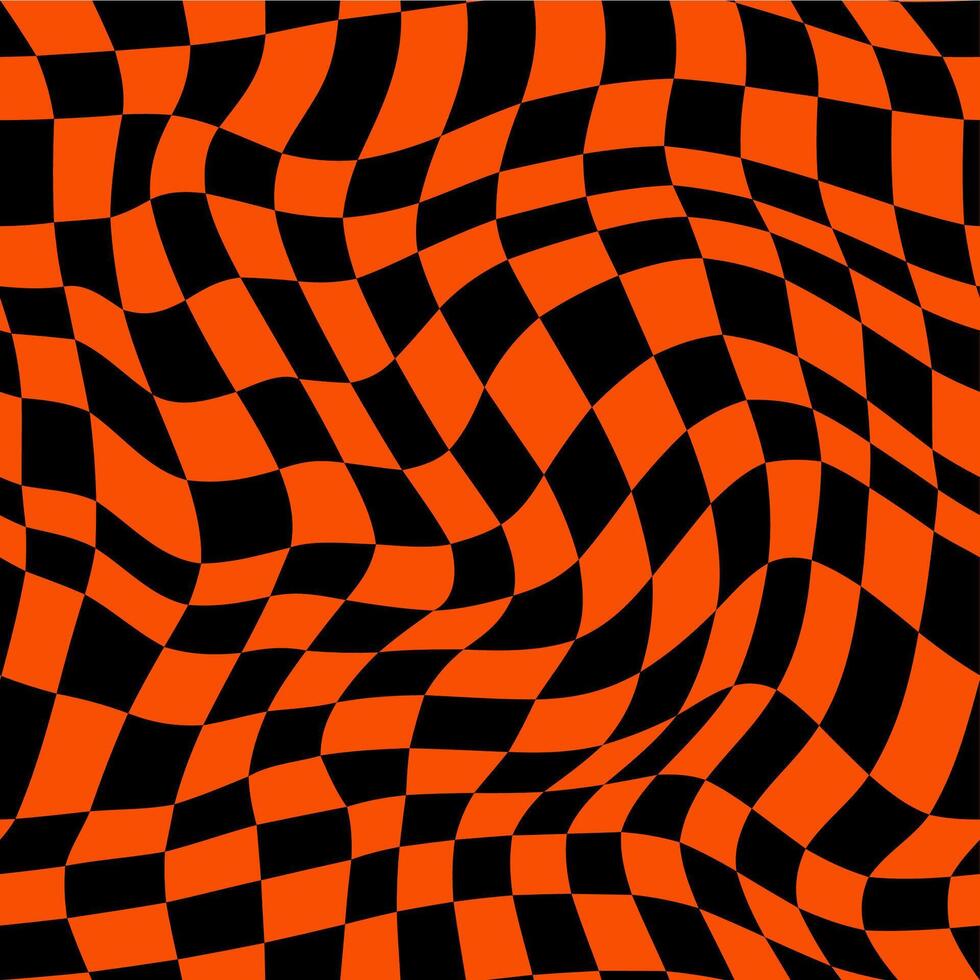 Halloween psychedelic wavy seamless pattern vector