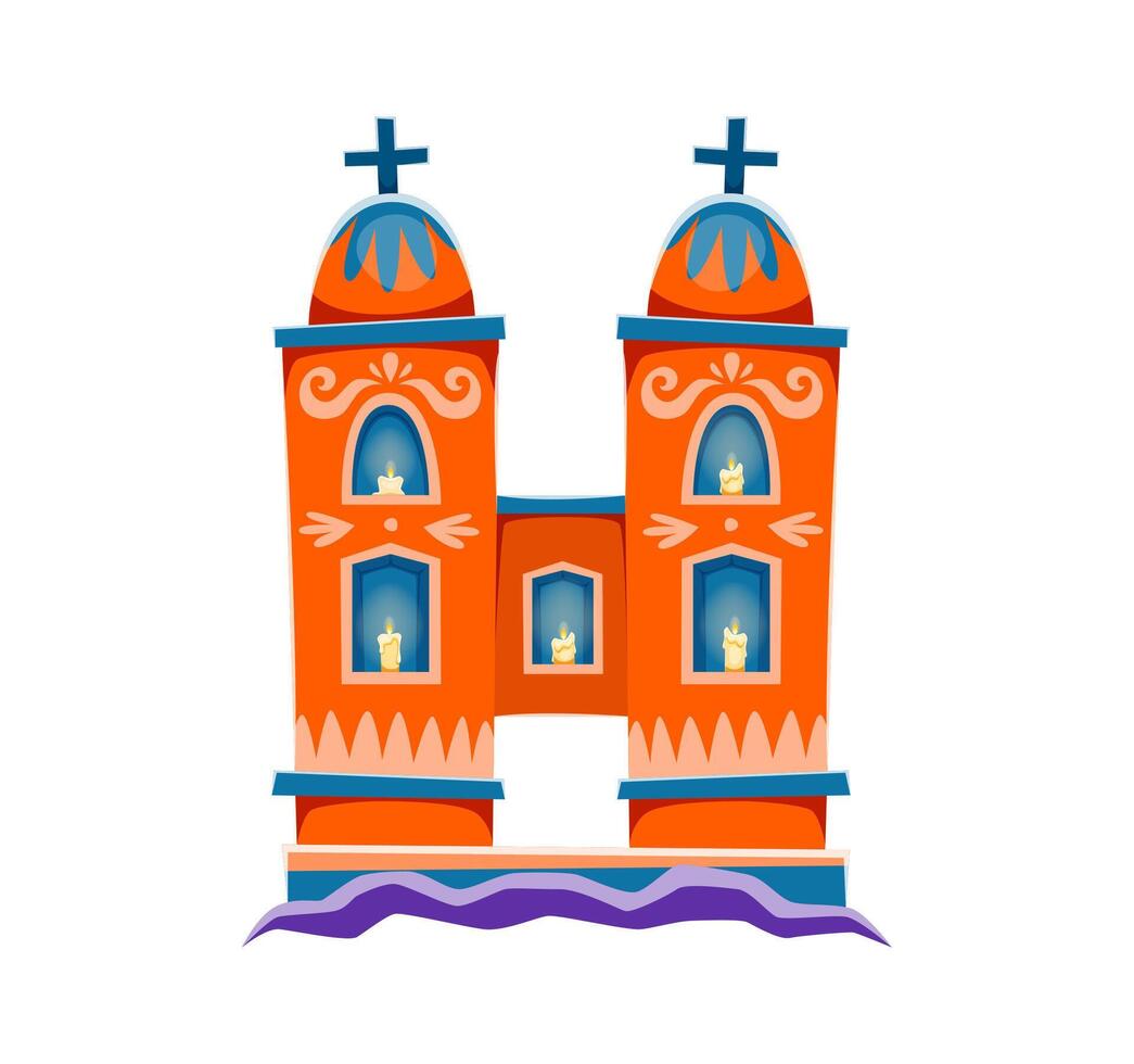 Day of the Dead font cemetery monument letter H vector