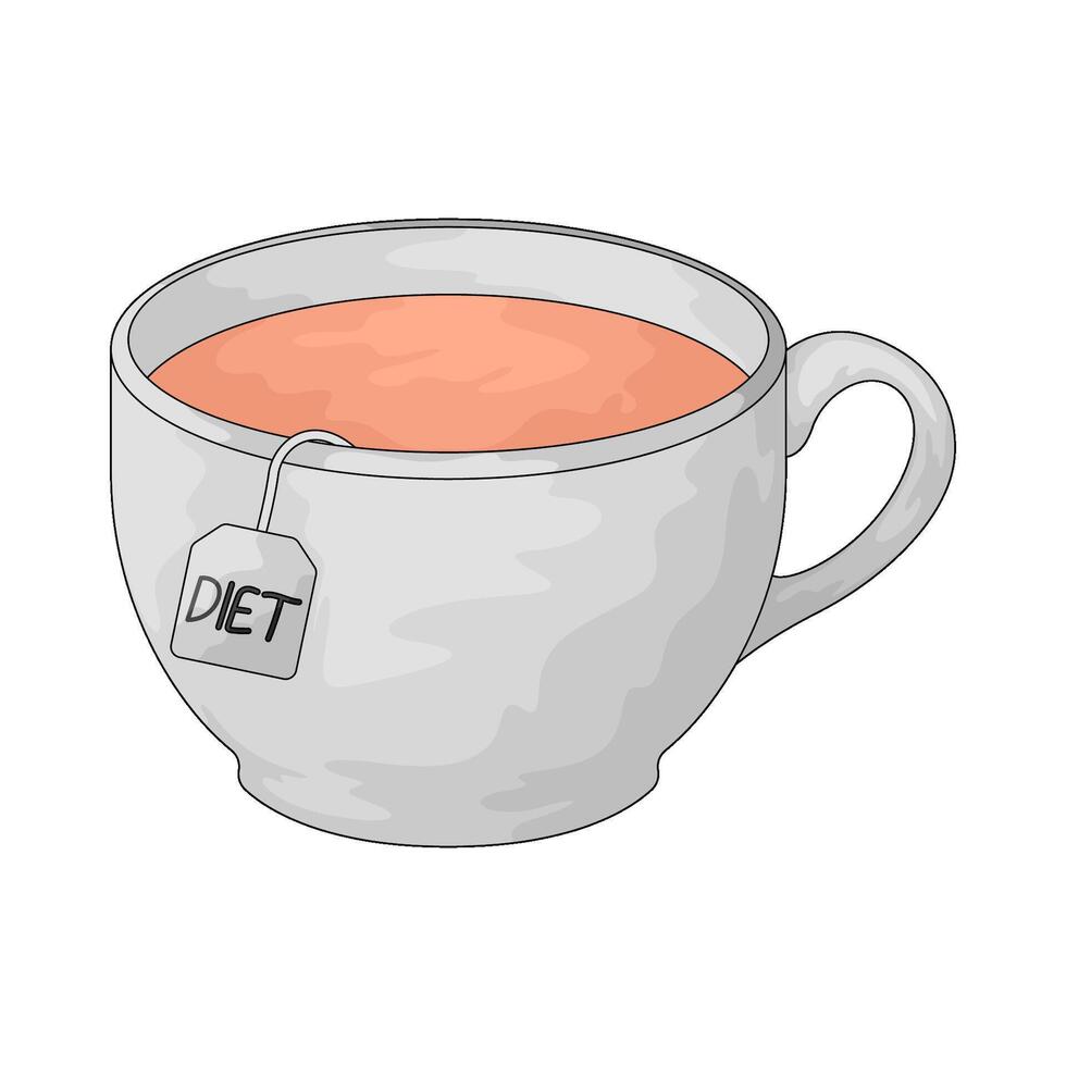 tea for diet illustration vector