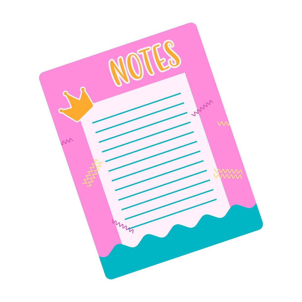 Bright and cheerful note paper templates in various colors and shapes. Perfect for creative projects and organizing thoughts with style. vector