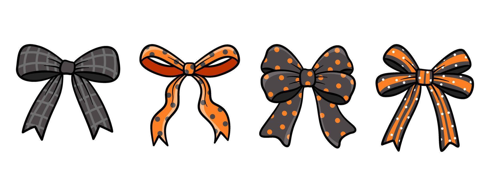 Beautiful Halloween bow illustration vector